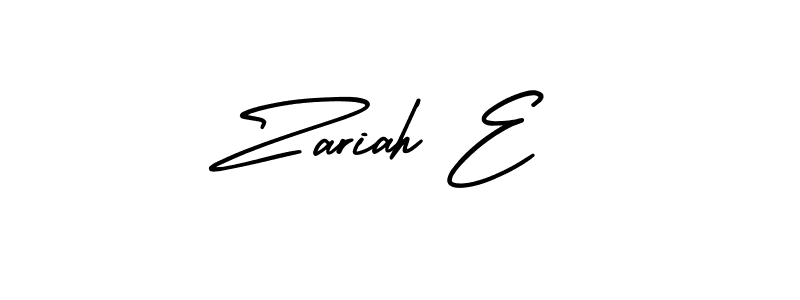 Also we have Zariah E name is the best signature style. Create professional handwritten signature collection using AmerikaSignatureDemo-Regular autograph style. Zariah E signature style 3 images and pictures png