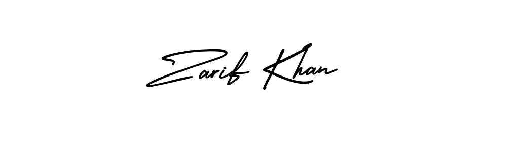 Make a beautiful signature design for name Zarif Khan. With this signature (AmerikaSignatureDemo-Regular) style, you can create a handwritten signature for free. Zarif Khan signature style 3 images and pictures png