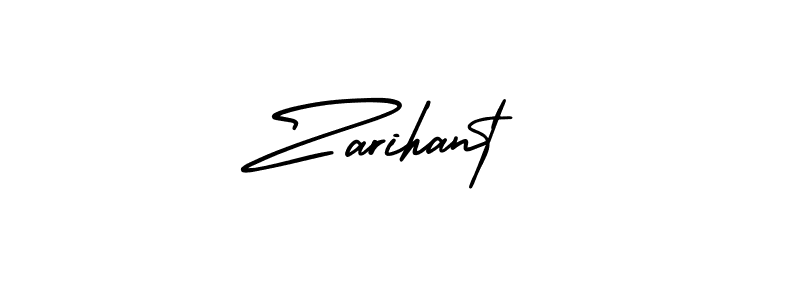 Make a beautiful signature design for name Zarihant. With this signature (AmerikaSignatureDemo-Regular) style, you can create a handwritten signature for free. Zarihant signature style 3 images and pictures png