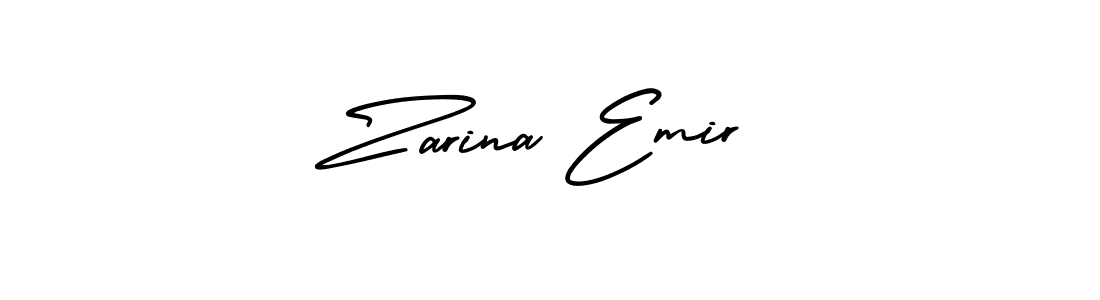 How to make Zarina Emir name signature. Use AmerikaSignatureDemo-Regular style for creating short signs online. This is the latest handwritten sign. Zarina Emir signature style 3 images and pictures png