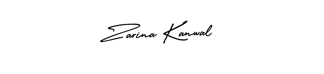 Zarina Kanwal stylish signature style. Best Handwritten Sign (AmerikaSignatureDemo-Regular) for my name. Handwritten Signature Collection Ideas for my name Zarina Kanwal. Zarina Kanwal signature style 3 images and pictures png