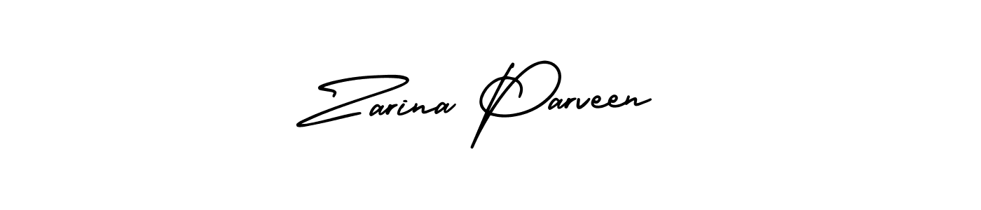 How to make Zarina Parveen name signature. Use AmerikaSignatureDemo-Regular style for creating short signs online. This is the latest handwritten sign. Zarina Parveen signature style 3 images and pictures png