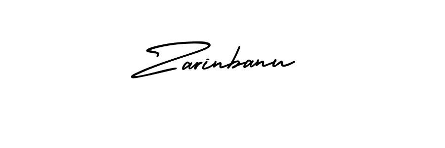 Use a signature maker to create a handwritten signature online. With this signature software, you can design (AmerikaSignatureDemo-Regular) your own signature for name Zarinbanu. Zarinbanu signature style 3 images and pictures png