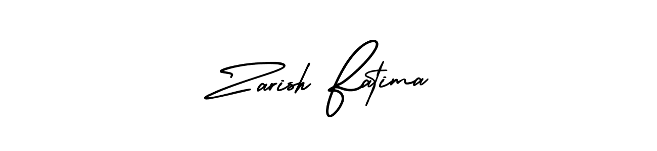 Make a beautiful signature design for name Zarish Fatima. Use this online signature maker to create a handwritten signature for free. Zarish Fatima signature style 3 images and pictures png