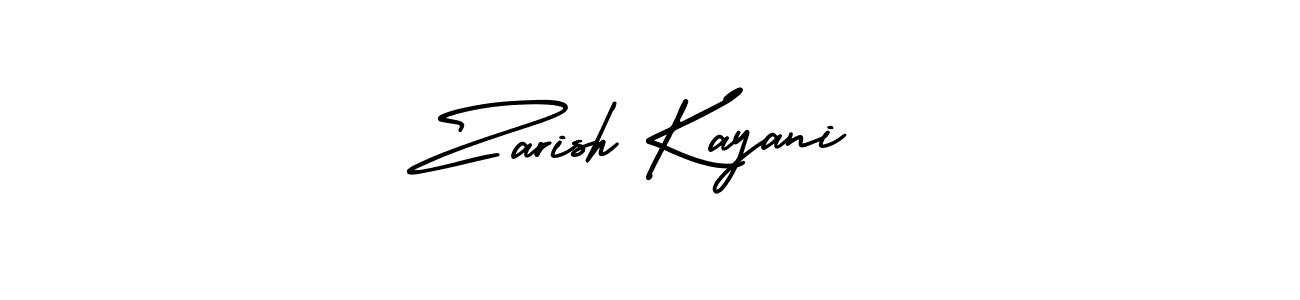 The best way (AmerikaSignatureDemo-Regular) to make a short signature is to pick only two or three words in your name. The name Zarish Kayani include a total of six letters. For converting this name. Zarish Kayani signature style 3 images and pictures png