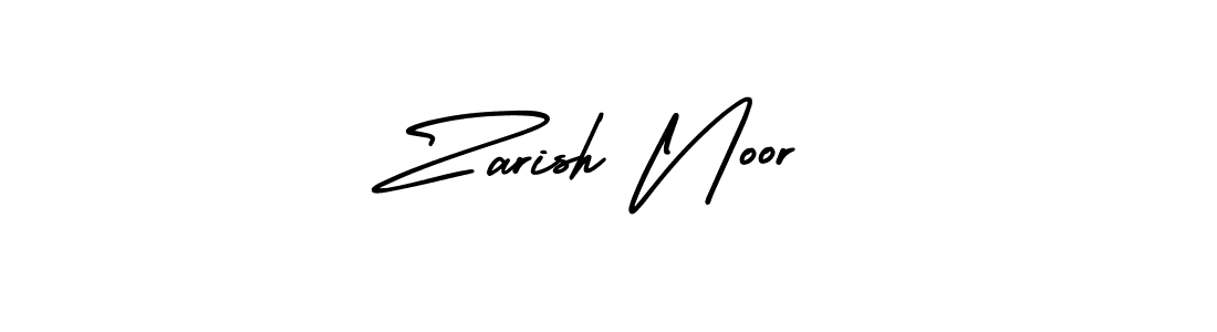 Zarish Noor stylish signature style. Best Handwritten Sign (AmerikaSignatureDemo-Regular) for my name. Handwritten Signature Collection Ideas for my name Zarish Noor. Zarish Noor signature style 3 images and pictures png