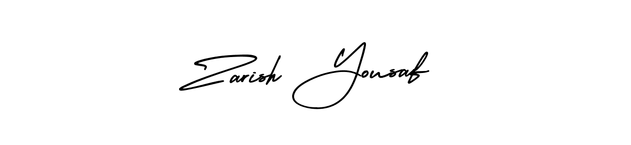 Zarish Yousaf stylish signature style. Best Handwritten Sign (AmerikaSignatureDemo-Regular) for my name. Handwritten Signature Collection Ideas for my name Zarish Yousaf. Zarish Yousaf signature style 3 images and pictures png