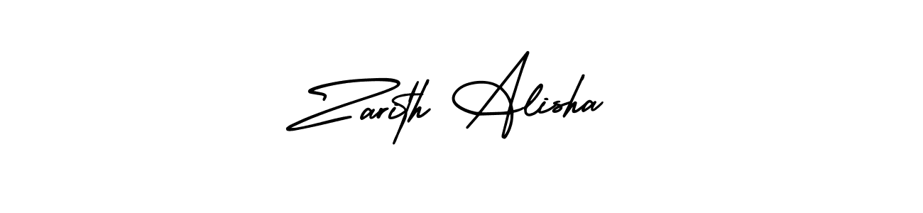 Make a beautiful signature design for name Zarith Alisha. With this signature (AmerikaSignatureDemo-Regular) style, you can create a handwritten signature for free. Zarith Alisha signature style 3 images and pictures png