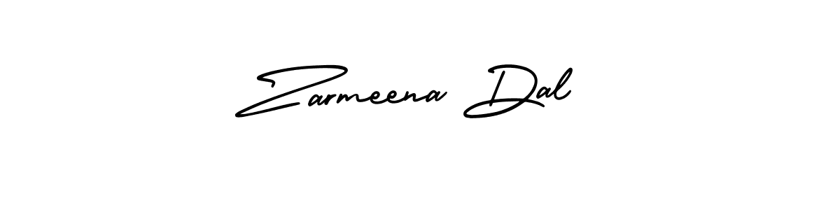 Create a beautiful signature design for name Zarmeena Dal. With this signature (AmerikaSignatureDemo-Regular) fonts, you can make a handwritten signature for free. Zarmeena Dal signature style 3 images and pictures png