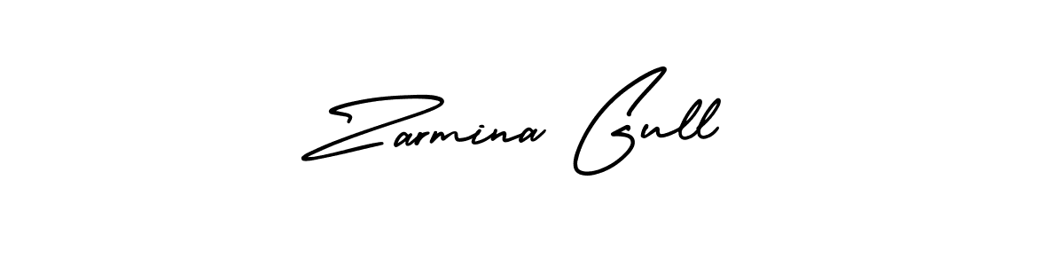 Zarmina Gull stylish signature style. Best Handwritten Sign (AmerikaSignatureDemo-Regular) for my name. Handwritten Signature Collection Ideas for my name Zarmina Gull. Zarmina Gull signature style 3 images and pictures png