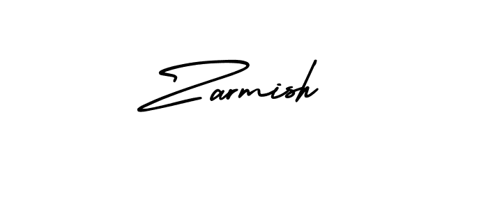 It looks lik you need a new signature style for name Zarmish. Design unique handwritten (AmerikaSignatureDemo-Regular) signature with our free signature maker in just a few clicks. Zarmish signature style 3 images and pictures png
