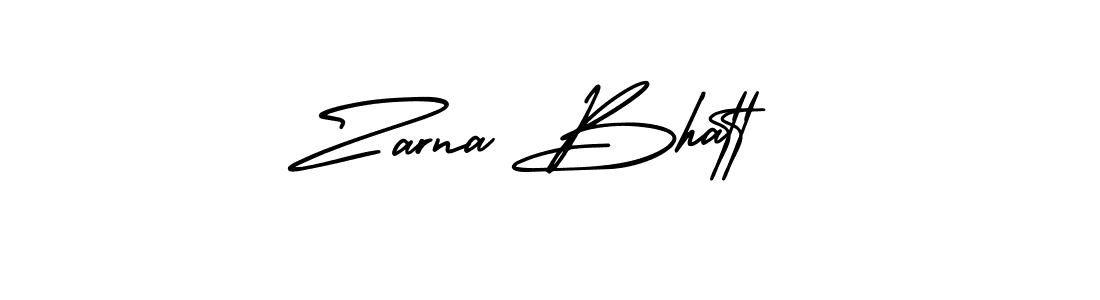 Design your own signature with our free online signature maker. With this signature software, you can create a handwritten (AmerikaSignatureDemo-Regular) signature for name Zarna Bhatt. Zarna Bhatt signature style 3 images and pictures png