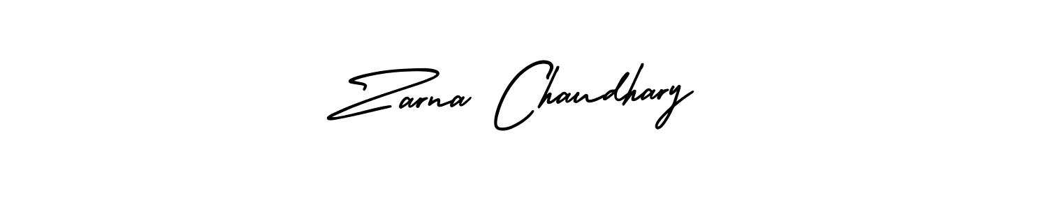Use a signature maker to create a handwritten signature online. With this signature software, you can design (AmerikaSignatureDemo-Regular) your own signature for name Zarna Chaudhary. Zarna Chaudhary signature style 3 images and pictures png