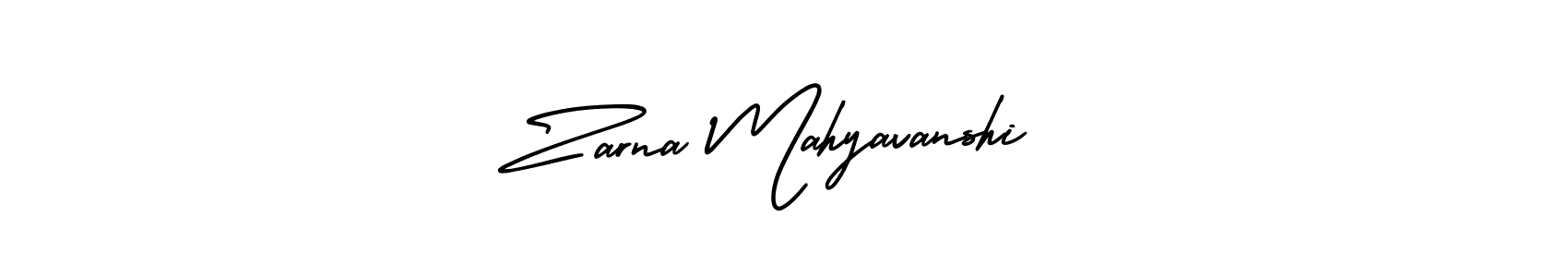 It looks lik you need a new signature style for name Zarna Mahyavanshi. Design unique handwritten (AmerikaSignatureDemo-Regular) signature with our free signature maker in just a few clicks. Zarna Mahyavanshi signature style 3 images and pictures png