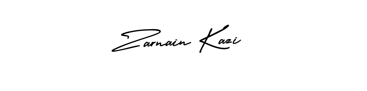 Design your own signature with our free online signature maker. With this signature software, you can create a handwritten (AmerikaSignatureDemo-Regular) signature for name Zarnain Kazi. Zarnain Kazi signature style 3 images and pictures png