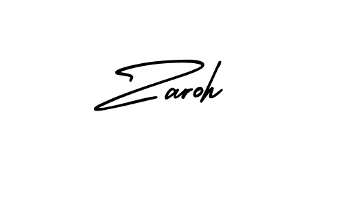 Similarly AmerikaSignatureDemo-Regular is the best handwritten signature design. Signature creator online .You can use it as an online autograph creator for name Zaroh. Zaroh signature style 3 images and pictures png