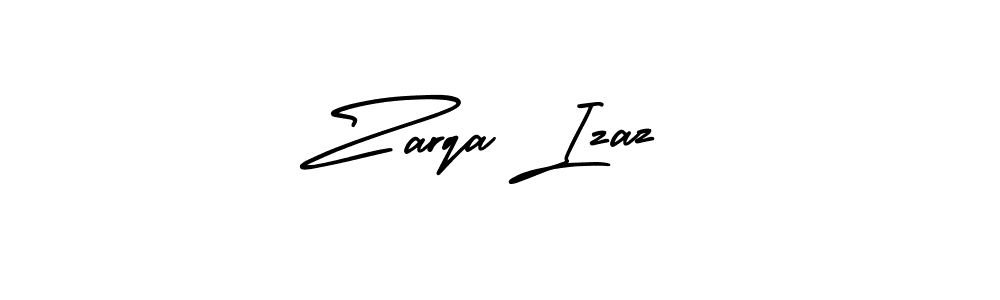 This is the best signature style for the Zarqa Izaz name. Also you like these signature font (AmerikaSignatureDemo-Regular). Mix name signature. Zarqa Izaz signature style 3 images and pictures png