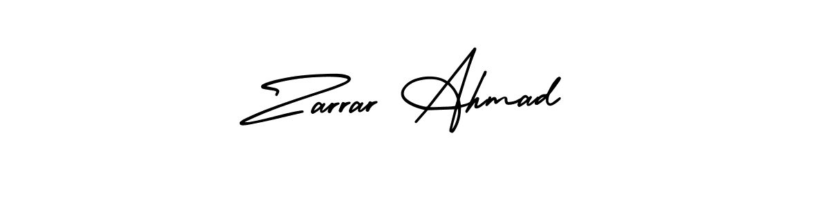 Zarrar Ahmad stylish signature style. Best Handwritten Sign (AmerikaSignatureDemo-Regular) for my name. Handwritten Signature Collection Ideas for my name Zarrar Ahmad. Zarrar Ahmad signature style 3 images and pictures png