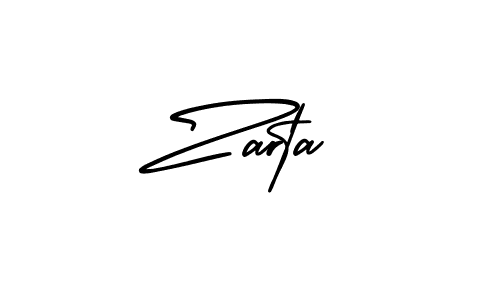 You should practise on your own different ways (AmerikaSignatureDemo-Regular) to write your name (Zarta) in signature. don't let someone else do it for you. Zarta signature style 3 images and pictures png
