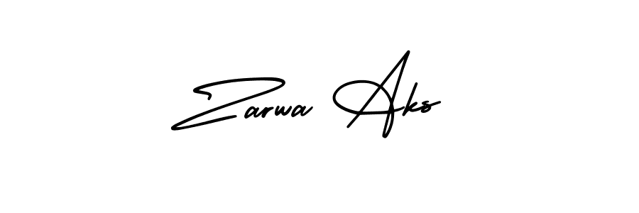 Design your own signature with our free online signature maker. With this signature software, you can create a handwritten (AmerikaSignatureDemo-Regular) signature for name Zarwa Aks. Zarwa Aks signature style 3 images and pictures png