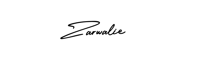 How to make Zarwalie signature? AmerikaSignatureDemo-Regular is a professional autograph style. Create handwritten signature for Zarwalie name. Zarwalie signature style 3 images and pictures png