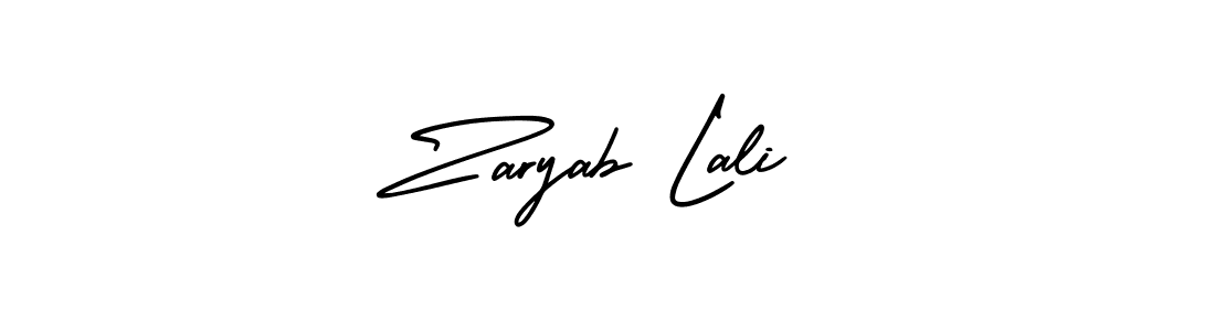 Make a short Zaryab Lali signature style. Manage your documents anywhere anytime using AmerikaSignatureDemo-Regular. Create and add eSignatures, submit forms, share and send files easily. Zaryab Lali signature style 3 images and pictures png
