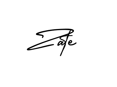 Make a beautiful signature design for name Zate. With this signature (AmerikaSignatureDemo-Regular) style, you can create a handwritten signature for free. Zate signature style 3 images and pictures png