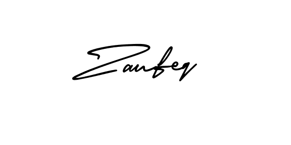 How to make Zaufeq signature? AmerikaSignatureDemo-Regular is a professional autograph style. Create handwritten signature for Zaufeq name. Zaufeq signature style 3 images and pictures png