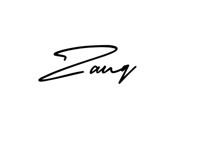 Use a signature maker to create a handwritten signature online. With this signature software, you can design (AmerikaSignatureDemo-Regular) your own signature for name Zauq. Zauq signature style 3 images and pictures png