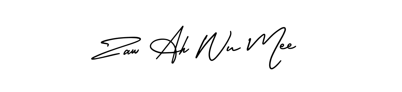 It looks lik you need a new signature style for name Zaw Ah Wu Mee. Design unique handwritten (AmerikaSignatureDemo-Regular) signature with our free signature maker in just a few clicks. Zaw Ah Wu Mee signature style 3 images and pictures png