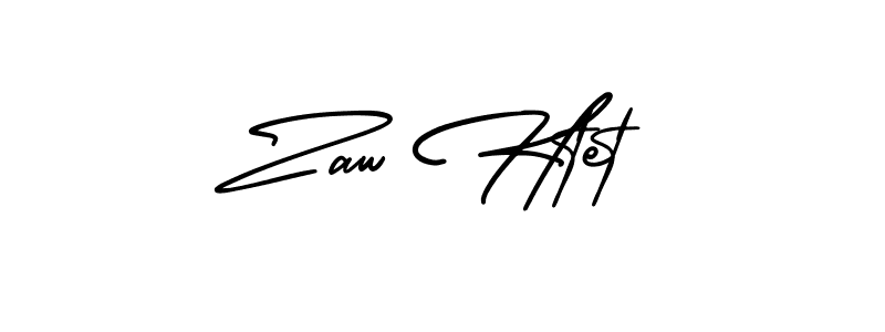 Use a signature maker to create a handwritten signature online. With this signature software, you can design (AmerikaSignatureDemo-Regular) your own signature for name Zaw Htet. Zaw Htet signature style 3 images and pictures png