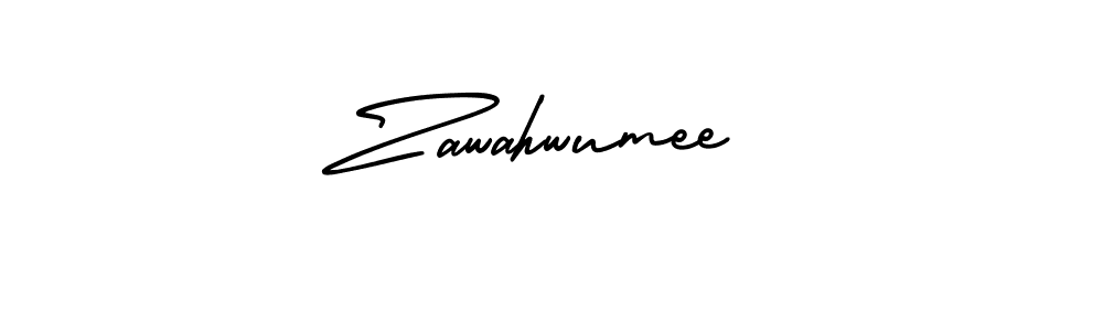 if you are searching for the best signature style for your name Zawahwumee. so please give up your signature search. here we have designed multiple signature styles  using AmerikaSignatureDemo-Regular. Zawahwumee signature style 3 images and pictures png