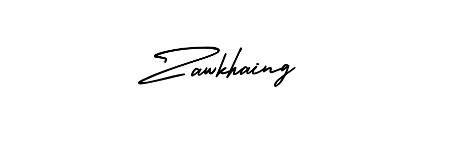 Make a beautiful signature design for name Zawkhaing. With this signature (AmerikaSignatureDemo-Regular) style, you can create a handwritten signature for free. Zawkhaing signature style 3 images and pictures png