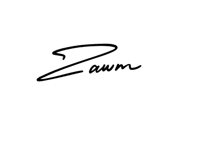 It looks lik you need a new signature style for name Zawm. Design unique handwritten (AmerikaSignatureDemo-Regular) signature with our free signature maker in just a few clicks. Zawm signature style 3 images and pictures png
