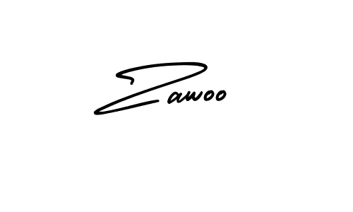 How to Draw Zawoo signature style? AmerikaSignatureDemo-Regular is a latest design signature styles for name Zawoo. Zawoo signature style 3 images and pictures png