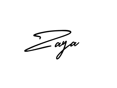 Design your own signature with our free online signature maker. With this signature software, you can create a handwritten (AmerikaSignatureDemo-Regular) signature for name Zaya. Zaya signature style 3 images and pictures png