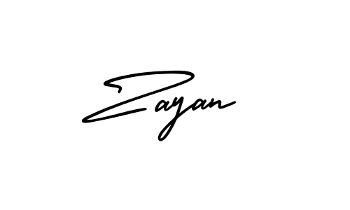 Make a beautiful signature design for name Zayan. With this signature (AmerikaSignatureDemo-Regular) style, you can create a handwritten signature for free. Zayan signature style 3 images and pictures png