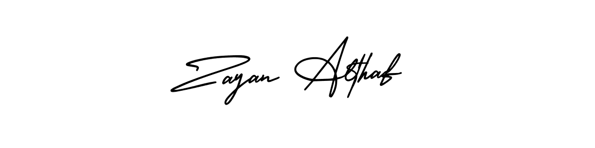 Also You can easily find your signature by using the search form. We will create Zayan Althaf name handwritten signature images for you free of cost using AmerikaSignatureDemo-Regular sign style. Zayan Althaf signature style 3 images and pictures png