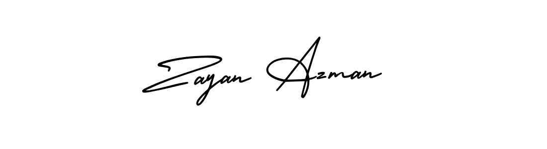 Use a signature maker to create a handwritten signature online. With this signature software, you can design (AmerikaSignatureDemo-Regular) your own signature for name Zayan Azman. Zayan Azman signature style 3 images and pictures png