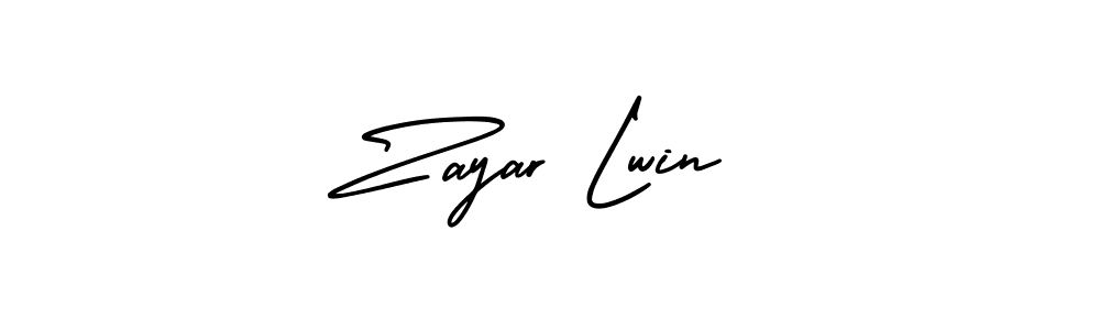 This is the best signature style for the Zayar Lwin name. Also you like these signature font (AmerikaSignatureDemo-Regular). Mix name signature. Zayar Lwin signature style 3 images and pictures png