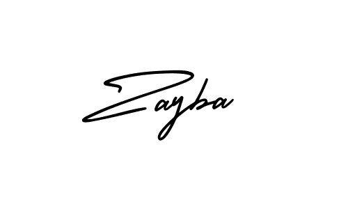 Also You can easily find your signature by using the search form. We will create Zayba name handwritten signature images for you free of cost using AmerikaSignatureDemo-Regular sign style. Zayba signature style 3 images and pictures png