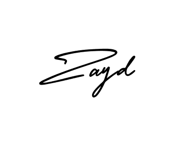 Make a beautiful signature design for name Zayd. With this signature (AmerikaSignatureDemo-Regular) style, you can create a handwritten signature for free. Zayd signature style 3 images and pictures png