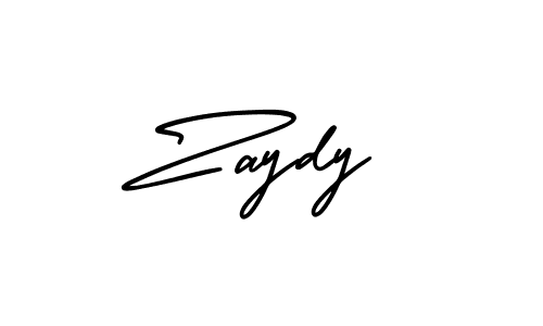 How to make Zaydy name signature. Use AmerikaSignatureDemo-Regular style for creating short signs online. This is the latest handwritten sign. Zaydy signature style 3 images and pictures png