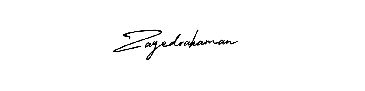 How to Draw Zayedrahaman signature style? AmerikaSignatureDemo-Regular is a latest design signature styles for name Zayedrahaman. Zayedrahaman signature style 3 images and pictures png
