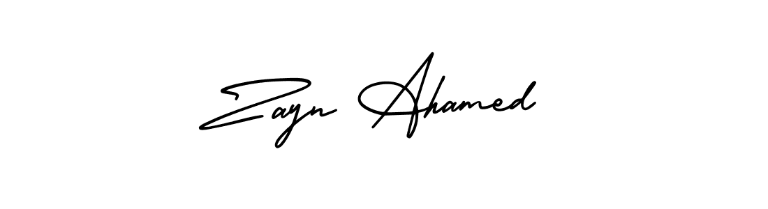 Design your own signature with our free online signature maker. With this signature software, you can create a handwritten (AmerikaSignatureDemo-Regular) signature for name Zayn Ahamed. Zayn Ahamed signature style 3 images and pictures png