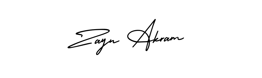 Zayn Akram stylish signature style. Best Handwritten Sign (AmerikaSignatureDemo-Regular) for my name. Handwritten Signature Collection Ideas for my name Zayn Akram. Zayn Akram signature style 3 images and pictures png