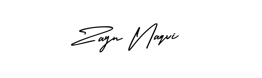 This is the best signature style for the Zayn Naqvi name. Also you like these signature font (AmerikaSignatureDemo-Regular). Mix name signature. Zayn Naqvi signature style 3 images and pictures png