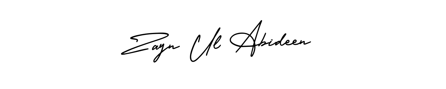 Use a signature maker to create a handwritten signature online. With this signature software, you can design (AmerikaSignatureDemo-Regular) your own signature for name Zayn Ul Abideen. Zayn Ul Abideen signature style 3 images and pictures png