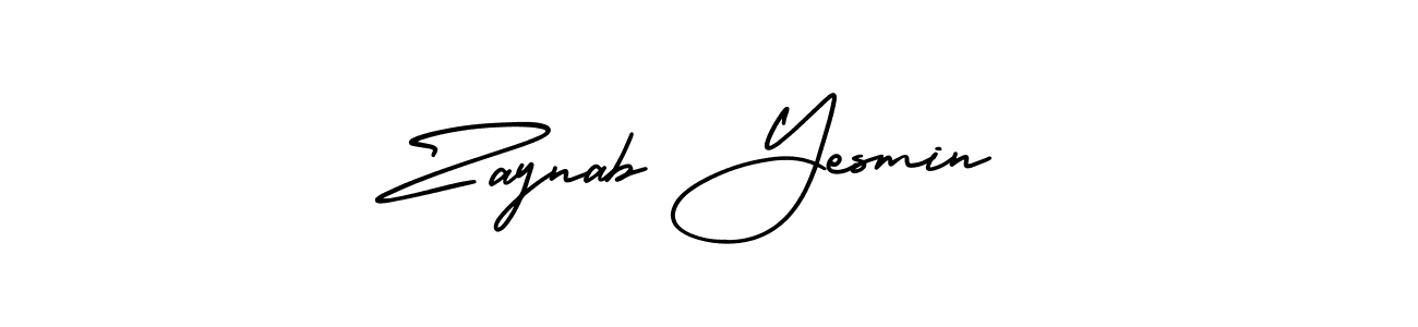 Check out images of Autograph of Zaynab Yesmin name. Actor Zaynab Yesmin Signature Style. AmerikaSignatureDemo-Regular is a professional sign style online. Zaynab Yesmin signature style 3 images and pictures png