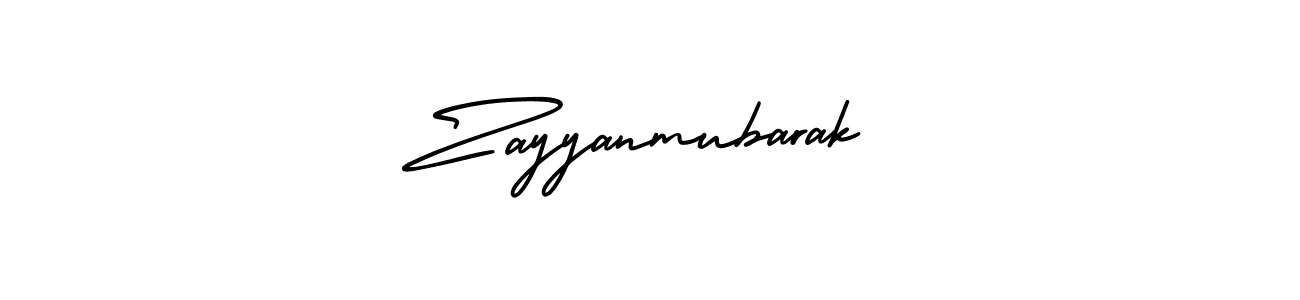 The best way (AmerikaSignatureDemo-Regular) to make a short signature is to pick only two or three words in your name. The name Zayyanmubarak include a total of six letters. For converting this name. Zayyanmubarak signature style 3 images and pictures png